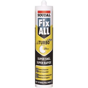 Soudal Fix - All Turbo | Lijmkit | Zwart | 290 ml - 124806