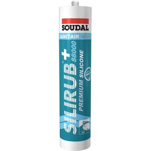 Soudal Silirub+ S8100 Neutraal | Sanitairkit | Tranparant/Grijs | 300 ml - 135729