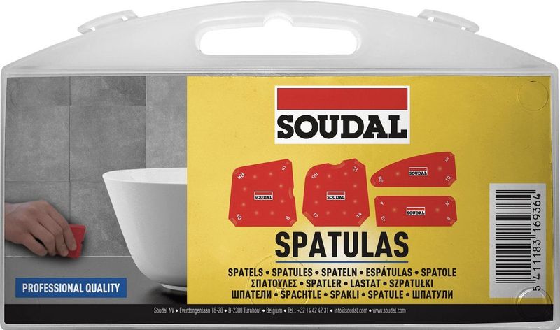 Soudal - Spatelset Kit - Afstrijkset - 4 Stuks - Duurzaam Kunststof