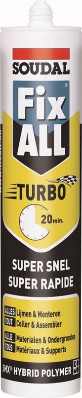 Soudal - Fix All Turbo - Kit - 310 ML - Neutraal - Elastisch