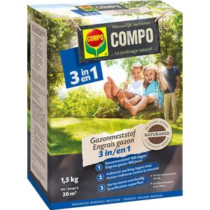 Gazonmest | Compo | 20 m² (3-in-1, Anti-mos, Organisch, 1.5 kg)