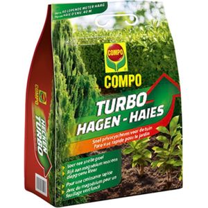 COMPO Turbo Hagen, performante meststof voor een snelle groei, voor hagen en nieuwe aanplantingen, 4 kg