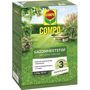 Compo Gazonmeststof Lange Werking - Milieuvriendelijk 1,5kg - 60m²