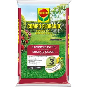 Compo Gazonmeststof Floranid Plus Onkruidbestrijder 7,5kg/250m² | Meststoffen