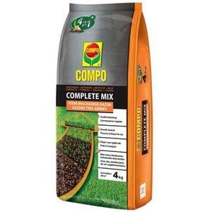 COMPO Complete Mix - herstel van sterk beschadigde gazons - 4 in 1 : graszaden, potgrond, meststof + kalk - snelle kieming - zak 4 kg (20 m²)