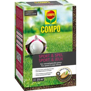COMPO Gazonzaad Sport & Spel - voor intensief gebruikte gazons - bestand tegen veelvuldig betreden - doos 500 g (25 m²)