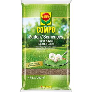 COMPO Gazonzaden Sport & Spel - voor intensief gebruikte gazons - zak 4 kg (200 m²)