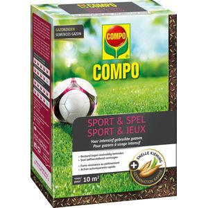 COMPO Gazonzaad Sport & Spel - voor intensief gebruikte gazons - bestand tegen veelvuldig betreden - doos 200 g (10 m²)