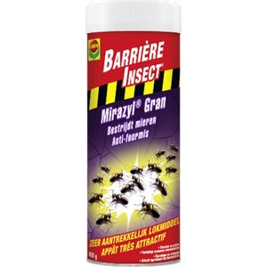 Barrière Insect Mirazyl Gran Lokmiddel tegen mieren, om te strooien en te gieten, vernietigt ook mierennesten, 400 g