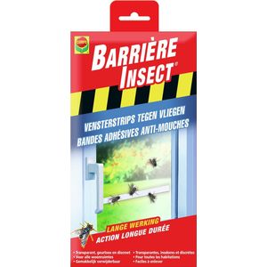 Barrière Insect Venster-Strips Tegen Vliegen - 3 maanden lange werking - discreet en geurloos - 2 x 6 stuks