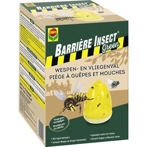 Barrière Insect Green Wespen- en Vliegenval - natuurlijke ingrediënten - veilig voor honingbijen - 1 val met 125 ml lokvloeistof