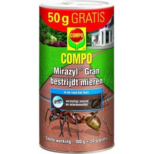 COMPO Mirazyl Gran Mierenpoeder - tegen mieren en mierennesten - strooidoos 150 g