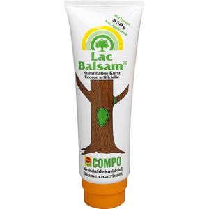 COMPO LacBalsam wondafdekmiddel - kunstmatige korst - met borsteltje - voor fruit- en sierbomen - tube 350 g