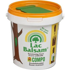 COMPO LacBalsam Wondafdekmiddel, kunstmatige korst, met borstel, voor fruit- en sierbomen, in emmer, 1 kg