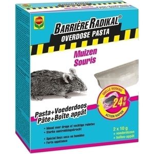 Compo Lokaas Barrière Radikal Overdose Pasta Muizen 20g In Voederdozen | Ongediertebestrijding