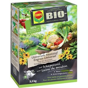 COMPO Bio Universele Meststof - 100% organische meststof met directe en lange werking van 5 maanden - voor sterke en gezonde planten - doos 3,5 kg