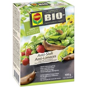 COMPO Bio Anti-Slak - 100% natuurlijk - voor siertuin en moestuin - snelle en lange werking - doos 400 g (80 m²)
