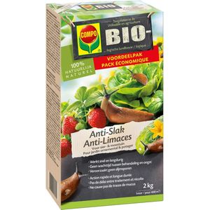 COMPO Bio Anti-Slak - 100% natuurlijk - voor siertuin en moestuin - snelle en lange werking - doos 2 kg (400 m²)