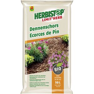 Herbistop Limit'Herb Dennenschors - 100% natuurlijk - type : pinus sylvestris 15-25 mm - beperkt onkruidgroei - zak 50L