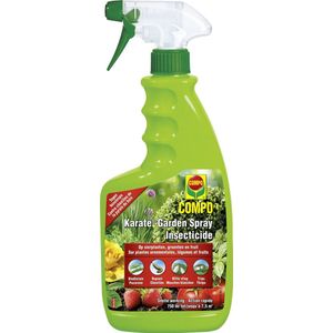 COMPO Karate Garden Spray - gebruiksklare insectenbestrijder - tegen bijtende en zuigende insecten - voor groenten, fruit en sierplanten - snelle werking - spray 750 ml (7,5 m²)