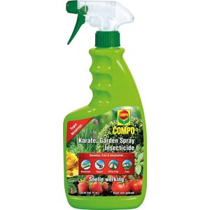 COMPO Karate Garden Spray - gebruiksklare insectenbestrijder - tegen bijtende en zuigende insecten - voor groenten, fruit en sierplanten - snelle werking - spray 750 ml (7,5 m²)