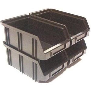 Erro - Muurstrip - Met 4 B2 Bakjes - Zwart - 205 X 170 X 140mm