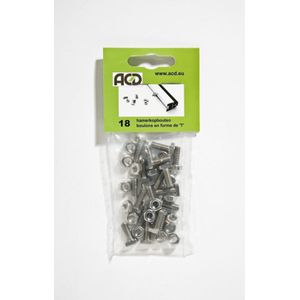 ACD - Hamerkopbout - Roestvrij Staal - 18 Stuks - Inclusief Moeren
