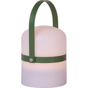 Lucide LITTLE JOE - Oplaadbare Tafellamp Binnen/Buiten - Accu/Batterij - Ø 10 cm - LED Dimb. - 1x0,3W 2800K/3200K - IP44 - 3 StepDim - Groen