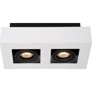 Lucide XIRAX Plafondspot LED Dim to warm GU10 2x5W 2200K/3000K Wit