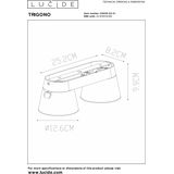 Lucide TRIGONO - Plafondspot - 2xGU10 (ES111) - Wit