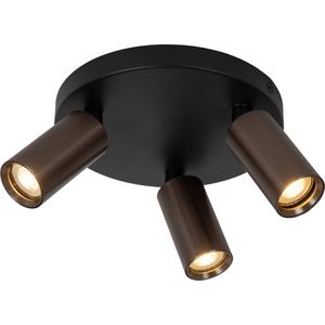 Lucide RITMO - Plafondspot - Ø 18 cm - 3xGU10 (MR11) - Koffie