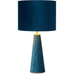 Lucide EXTRAVAGANZA VELVET - Tafellamp - Ø 25 cm - 1xE27 - Turkoois