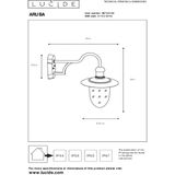 Lucide Buitenwandlamp Aruba, Ø 25 cm, zwart