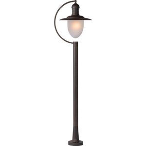Lucide ARUBA - Lantaarnpaal - Ø 25 cm - 1xE27 - IP44 - Roest bruin