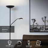 Lucide - ZENITH - Leeslamp - Zwart - LED Dimbaar - 3000K