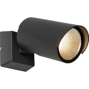 Lucide MANAL - Wandspot / Wandlamp Binnen/Buiten - LED - 1x13W 3000K - IP65 - Antraciet