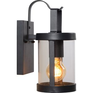 Lucide LINDELO - Wandlamp Binnen/Buiten - 1xE27 - IP23 - Zwart