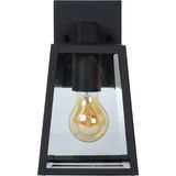Lucide Matslot Wanlicht Ip23 E27 H25Cm Zwart Zwart