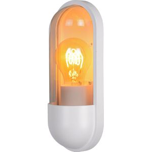 Lucide CAPSULE Wandlamp Binnen/Buiten - 1xE27 - IP54 - Wit