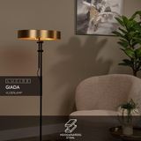 Lucide Giada vloerlamp goud mat 145cm