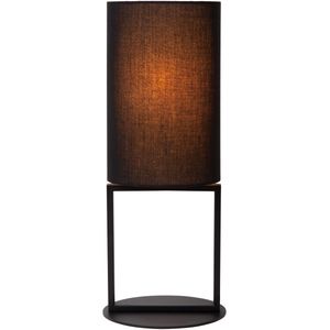 Lucide - HERMAN - Tafellamp - Zwart - Staal en Katoen - Ø 20 cm - 1xE27