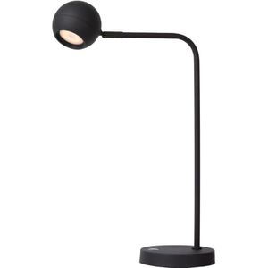 Lucide COMET - Oplaadbare Tafellamp - Accu/Batterij - LED Dimb. - 1x3W 2700K - 3 StepDim - Zwart