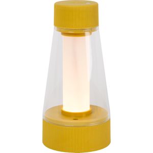 Lucide LORALI - Oplaadbare Tafellamp - Accu/Batterij - LED Dimb. - IP44 - Okergeel