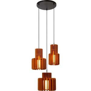 Lucide - ROLLO - Hanglamp - Terracotta - Vilt - 3xE27