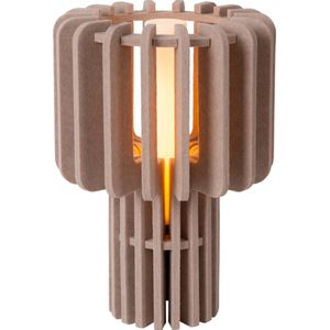Lucide - Rollo - Tafellamp - Taupe/Wit - Vilt - E27 Fitting