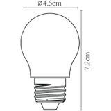 Lucide G45 - Filament lamp - Ø 4,5 cm - LED Dimb. - E27 - 1x4W 2700K - mat