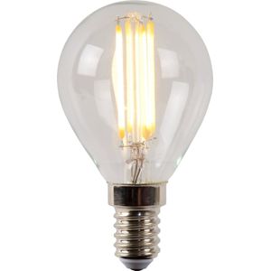 Lucide P45 - Filament lamp - Ø 4,5 cm - LED Dimb. - E14 - 1x4W 2700K - Transparant