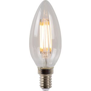 Lucide C35 - Filament lamp - Ø 3,5 cm - LED Dimb. - E14 - 1x4W 2700K - Transparant