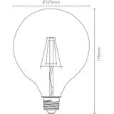 Lucide G125 - Filament lamp - Ø 12,5 cm - LED Dimb. - E27 - 1x5W 2700K - Transparant