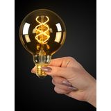 Lucide G95 - Filament lamp - Ø 9,5 cm - LED Dimb. - E27 - 1x4,9W 2200K - Amber